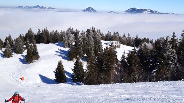 En haut des pistes
