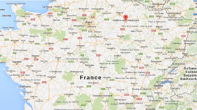 Châlons-en-Champagne (source:Google Maps)