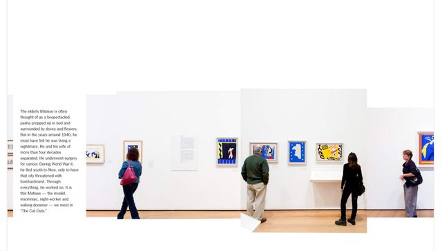 Capture d'écran du New York Times présentant l'exposition Matisse à New York"