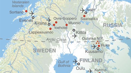 arctic circle norway map