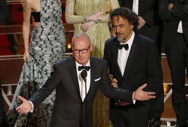 Michael Keaton et Alejandro Inarritu sur le tapis rouge des Oscars