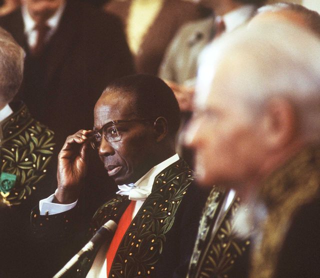 Paris : Leopold Senghor à l'Académie Francaise 1984