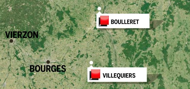 Carte région Cher