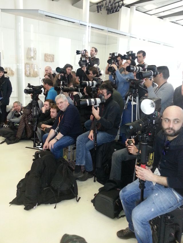 Photographes au défilé Lea Peckre