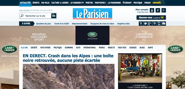 Le Parisien n'est pas qu'un journal, c'est aussi un site. Avec de la pub. Beaucoup de pub. Et des contenus payants.