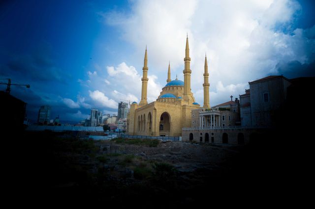 La mosquee Mohammad Al-Amin situee sur la Place des Martyrs de Beyrouth, au Liban.