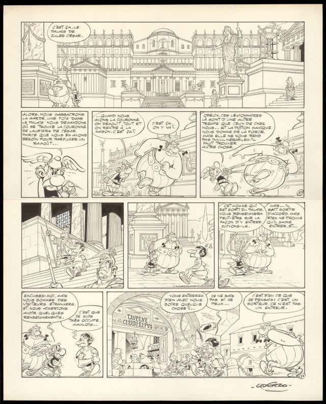 Planche d'Astérix vendu chez Christies
