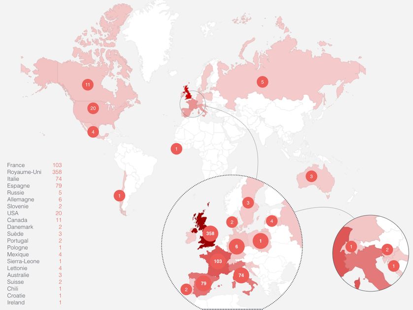 Bilan sur carte de la première Museum Week, en 2014
