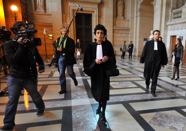 ISABELLE COUTANT PEYRE FEMME ET AVOCAT DE CARLOS AU PROCES DE CARLOS AU TRIBUNAL DE PARIS LE 7 NOVEMBRE 2011.