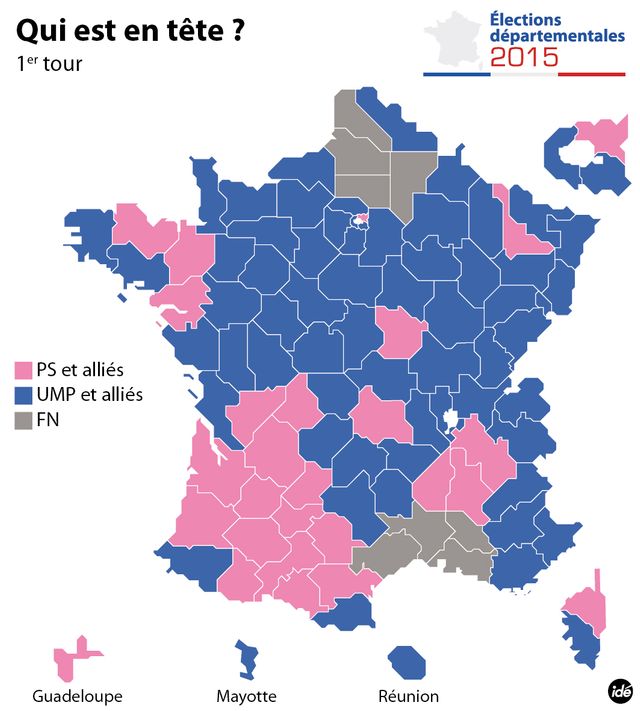 Départementales : qui est en tête au premier tour ?