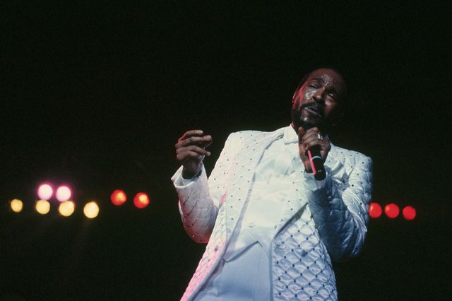 Marvin Gaye en concert en 1983.