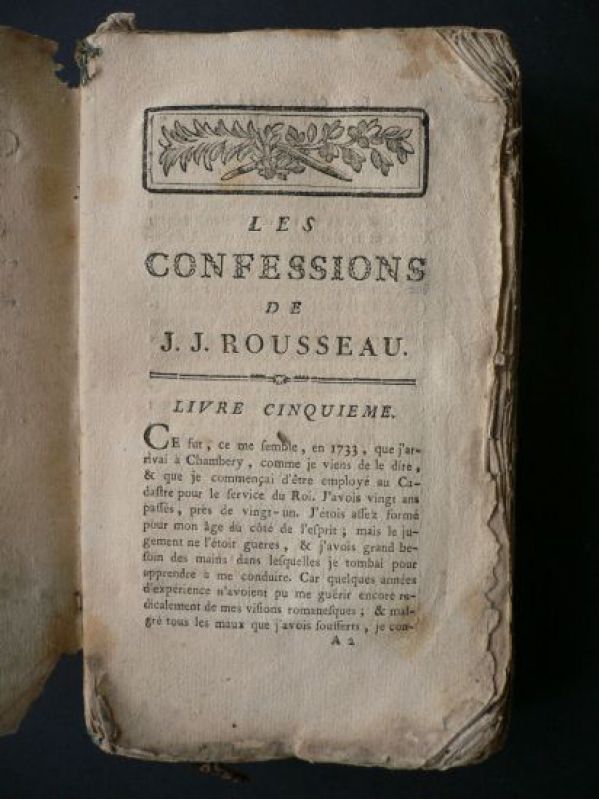 Les confessions de Jean-Jacques Rousseau