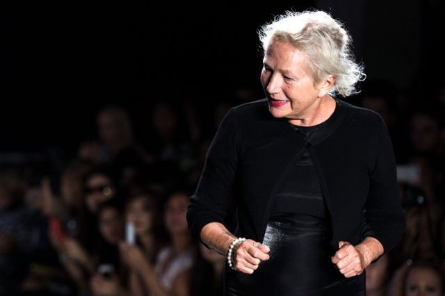 Agnès B lors de la Fashion Week, à Paris, France, 30 septembre 2014.