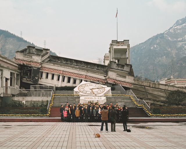 Ruines à Yingxiu en Chine, stigmates du séisme de 2008