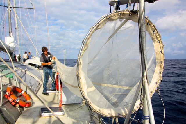 Yann Chavance-Tara Exp 4.Le séchage d’un filet destiné à récolter le plancton, raison d’être de l’expédition Tara Oceans.jpg