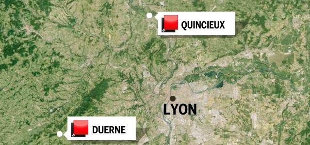 Carte Rhône - Jeu des 1000 euros