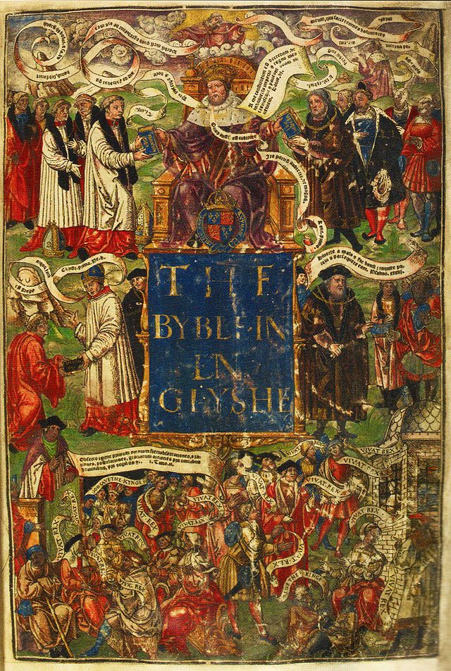 "Grand Bible an anglais" ayant probablement appartenu au roi Henri VIII - 1539