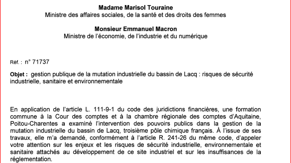 Le rapport tel qu'il est parvenu aux ministres concernés