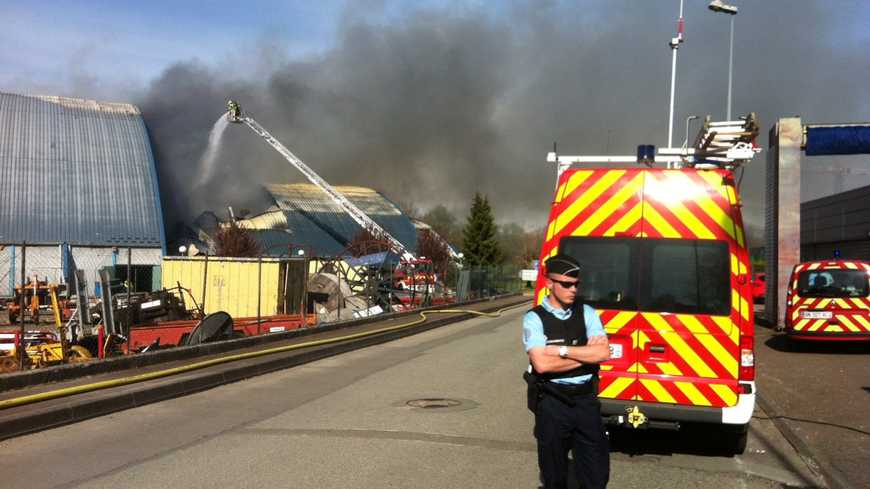 L'Arcopolis de Voujeaucourt en flamme