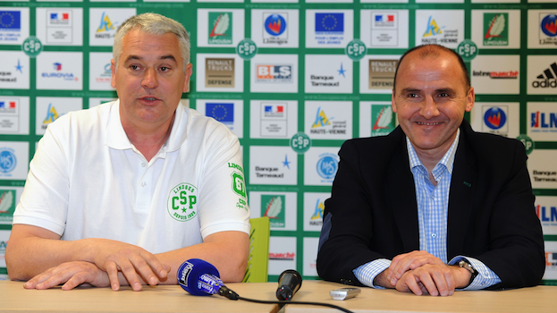 Philippe Hervé, à gauche, aux côtés de Frédéric Forte le président du CSP.
