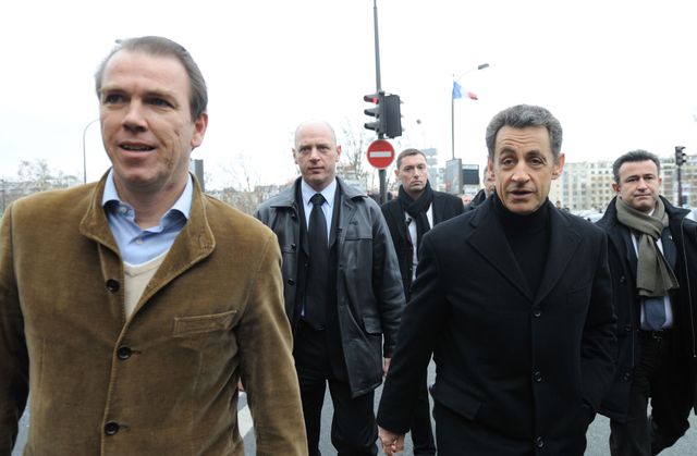 Guillaume Lambert et Nicolas Sarkozy durant la présidentielle de 2012