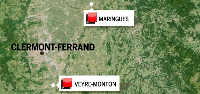 Carte Jeu des 1000 euros - Puy-de-Dôme