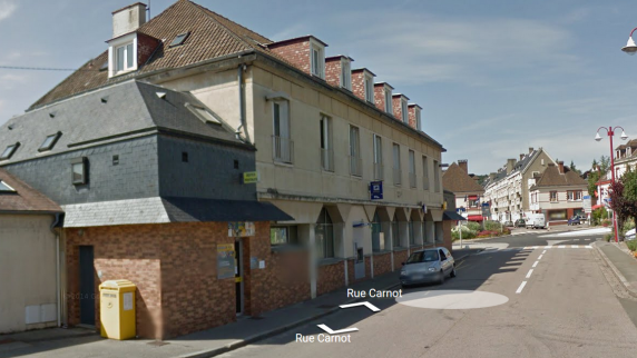Le bureau de poste de Neufchâtel-en-Bray victime d'une tentative de braquage (capture d'écran Google map).