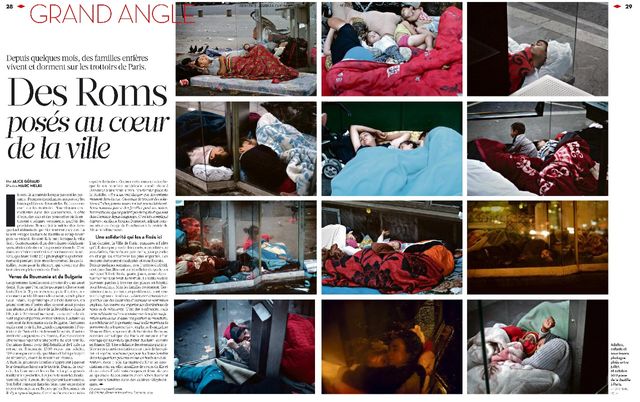 "Des Roms posés au cœur de la ville", extrait de Libération du 3 octobre 2013.