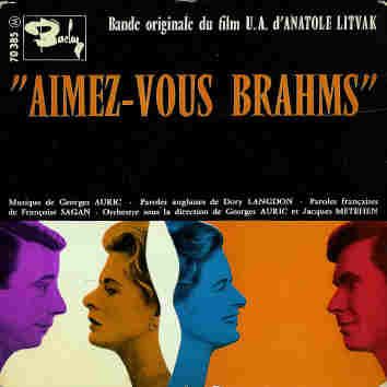 Aimez-Vous Brahms, Musique G. Auric, Label Barclay