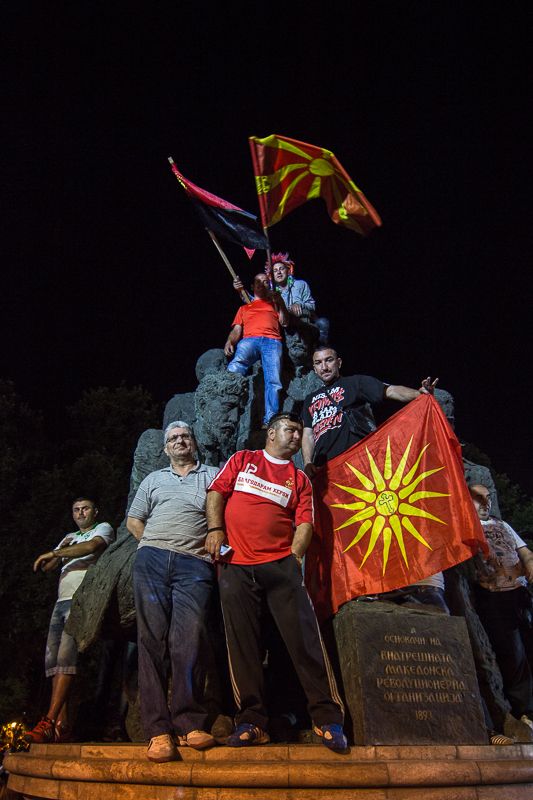 Manifestation en Macédoine