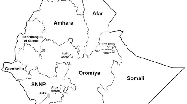 Localisation de la société maale en Éthiopie. Carte : Hugo Ferran