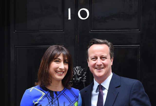 Les Caméron rayonnants devant le 10 Downing street