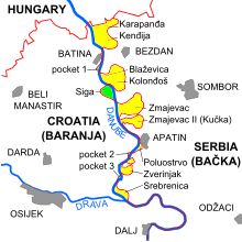 Liberland (en vert sur la carte)