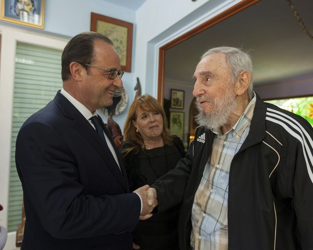 François Hollande rencontre Fidel Castro à Cuba