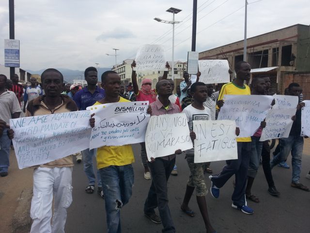 Manifestation à Ngagara, au Burundi