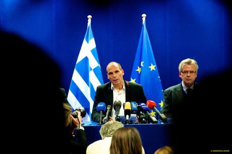Le ministre grec des finances à Bruxelles