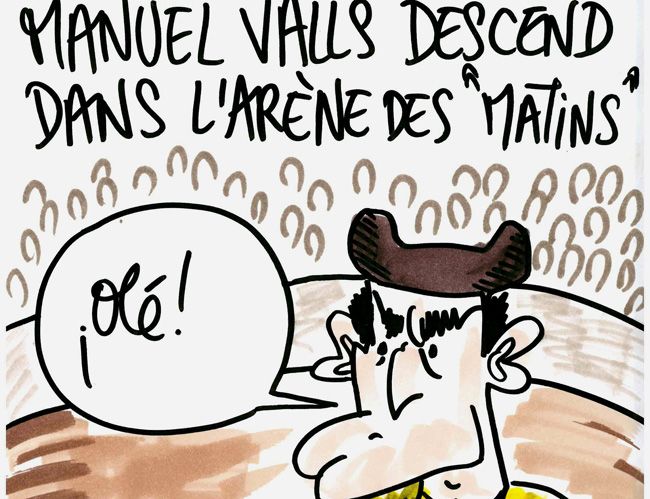 Le Premier ministre Manuel Valls dans l'arène des Matins