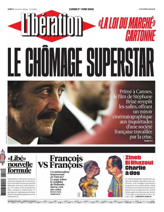 La Une du 1er juin 2015