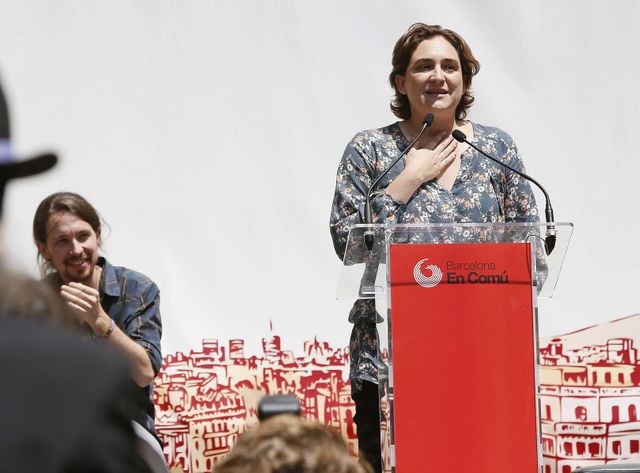 Ada Colau, l'une des figures de proue du mouvement des "indignés" en Espagne.