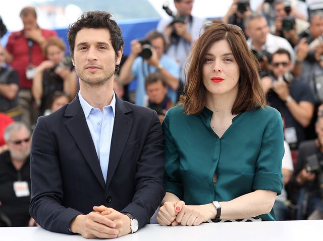 Valerie Donzell et Jeremie Elkaim durant le photocall du film "Marguerite & Julien", CANNES LE 19/05/2015.