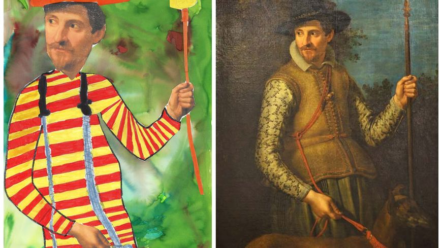 La classe, l'oeuvre ! Le portrait d'un chasseur, d'Adriaen van Nieulandt, vu par des enfants de l'école Moïse Lévy, de Gray