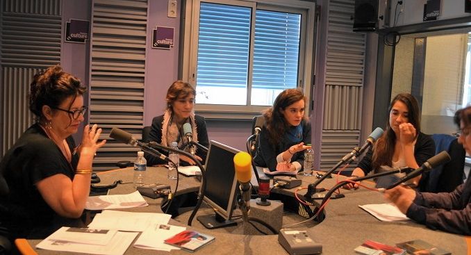 France Culture, studio 153 ... Aline Pailler, Anne Jeanvoine, Noëmi Waysfeld, Alya Nazaraly & Laetitia Coïa (de g. à d.)
