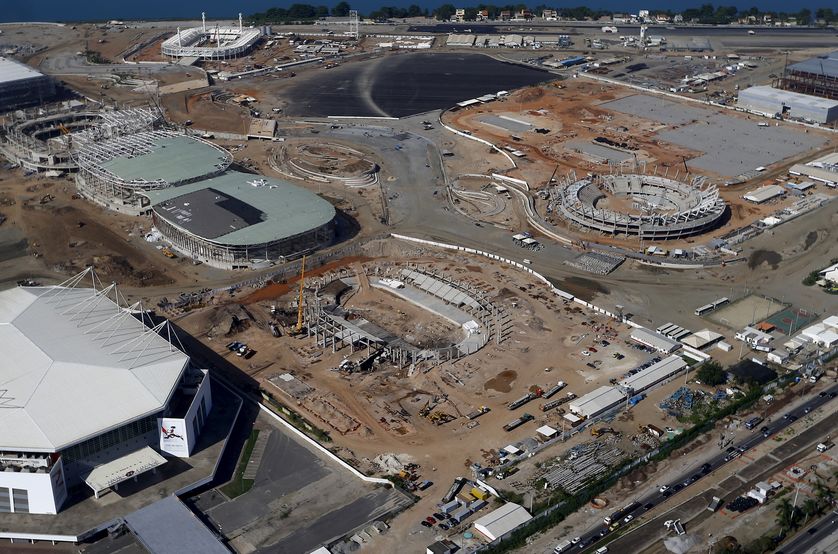 Chantiers pour les Jeux Olympiques de 2016, à Rio de Janeiro, Brésil, le 30 février 2015