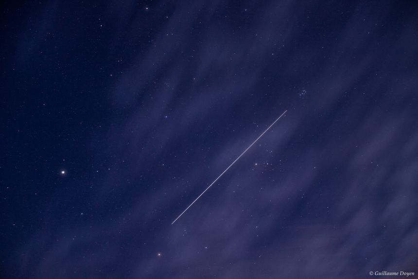 Highest elevation of the ISS 's visible pass