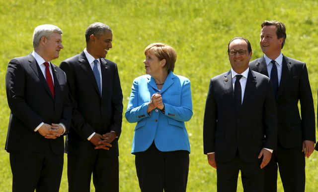 Obama, Merkel, Hollande au G7 en Bavière