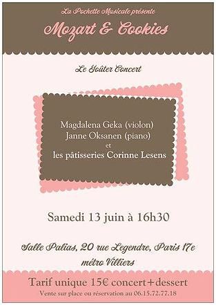 Affiche "Mozart et Cookies" - Mathilde Carré