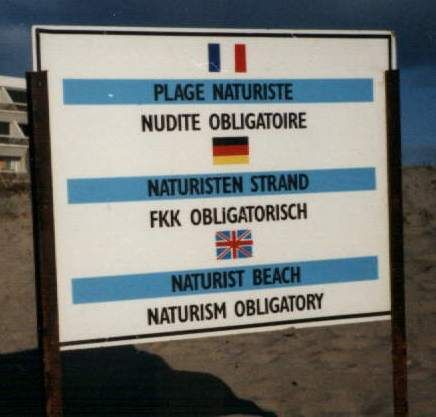 Panneau au Cap d'Agde