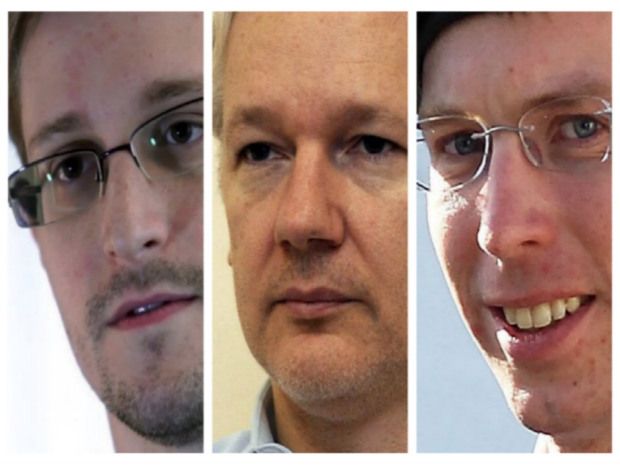 Edward Snowden, Julian Assange, Bradley Manning