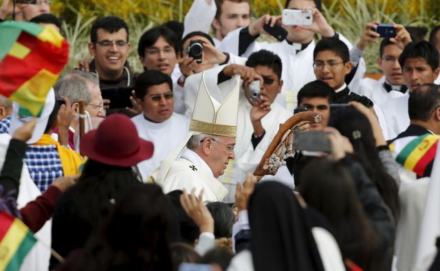 Le pape François à Santa Cruz, Bolivie