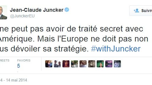 Jean-Claude Juncker justifiant du secret dans les négociations pour le TAFTA.
